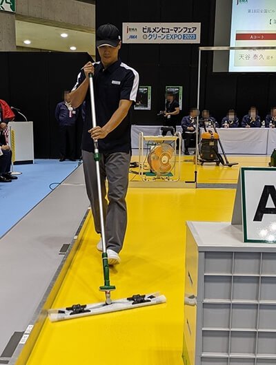 画像:競技模様:天谷社員