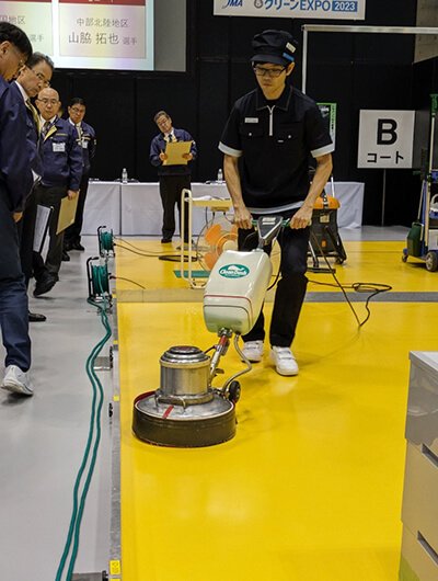 画像:競技模様:山脇社員