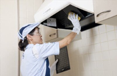 画像:レンジフード清掃