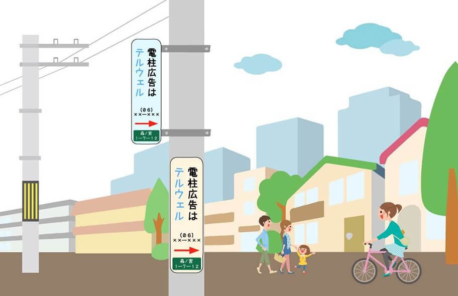 画像:電柱広告の種類について